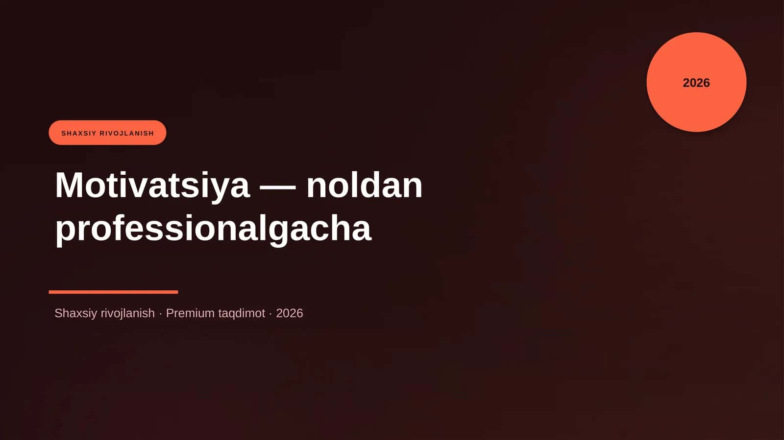 Motivatsiya — noldan professionalgacha