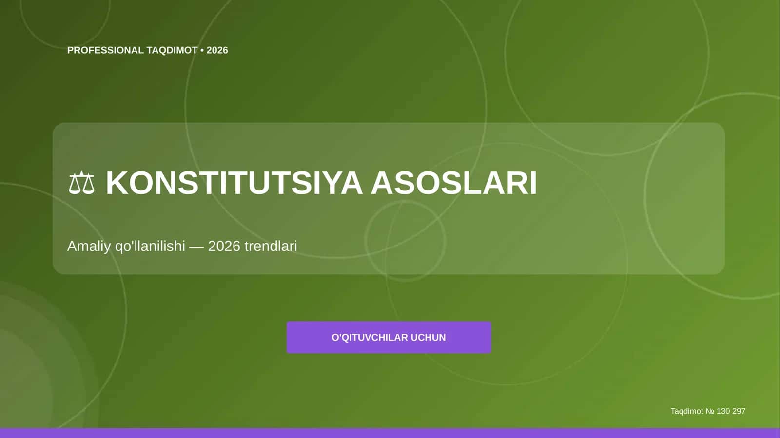 Konstitutsiya asoslari: amaliy qo'llanilishi (2026 trendlari)