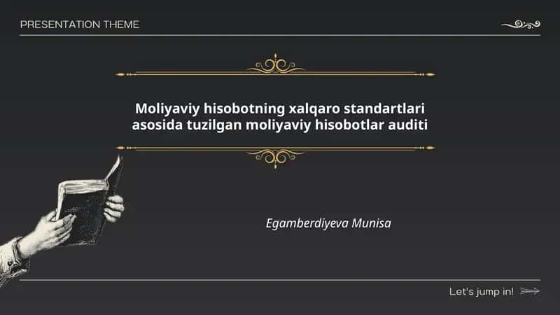 Moliyaviy hisobotning xalqaro standartlari asosida tuzilgan moliyaviy hisobotlar auditi