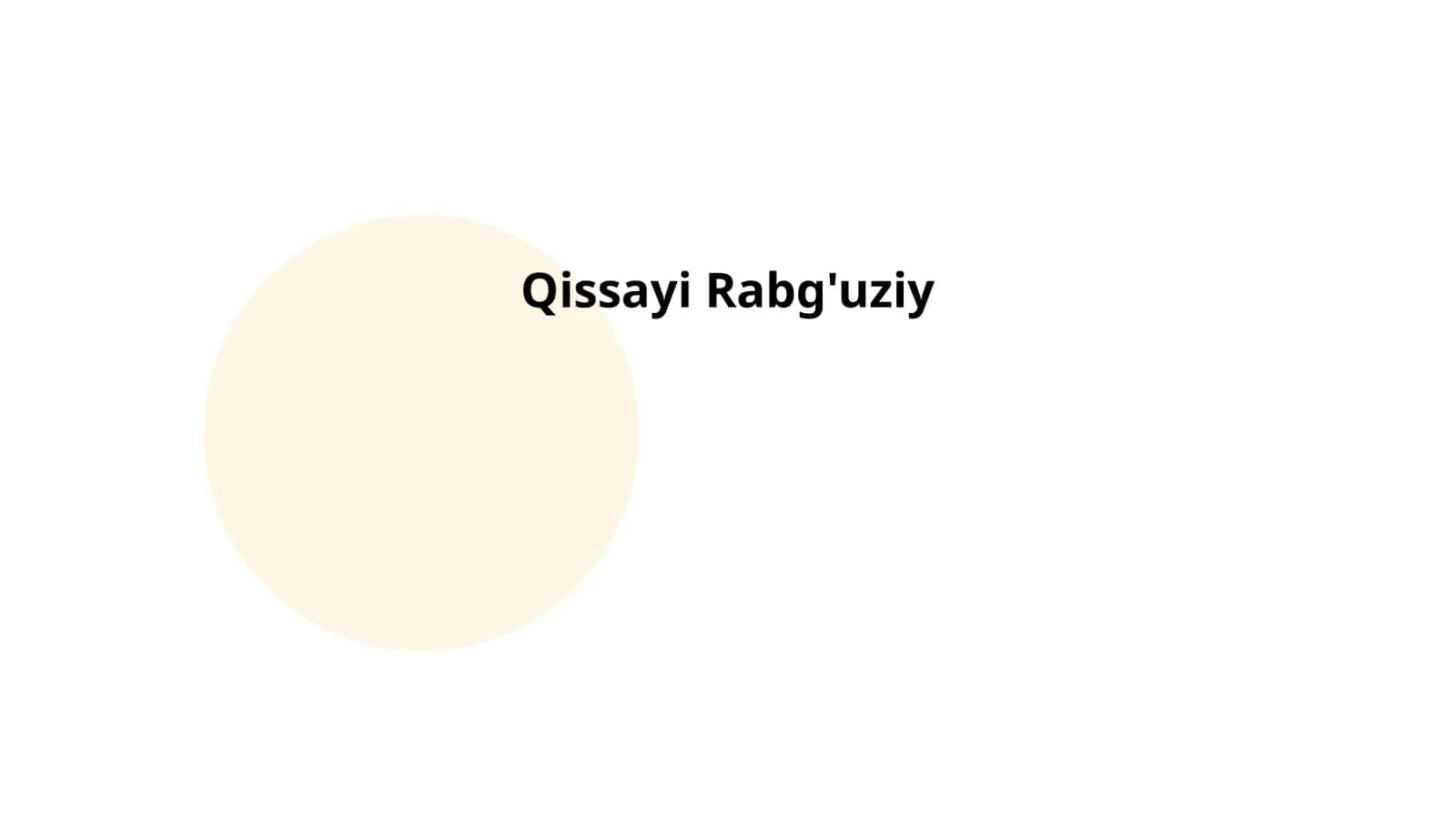 Qissayi Rabg'uziy
