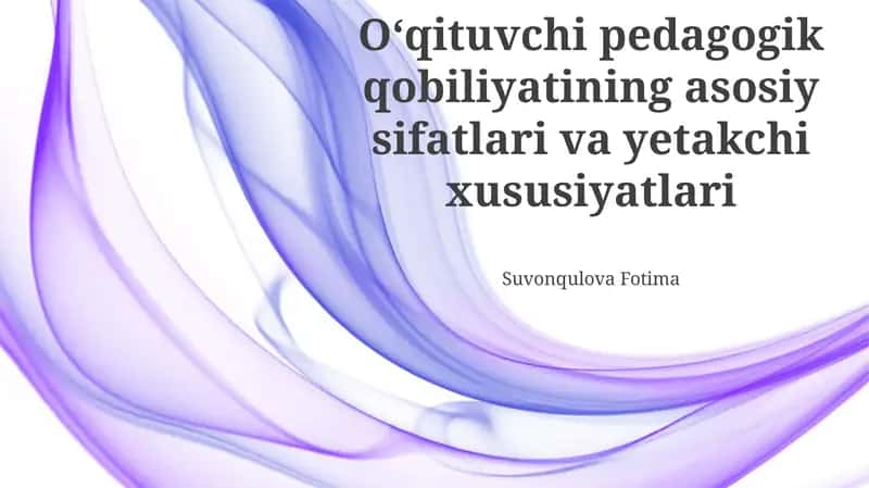 Yetakchi Pedagogik Xususiyatlar
