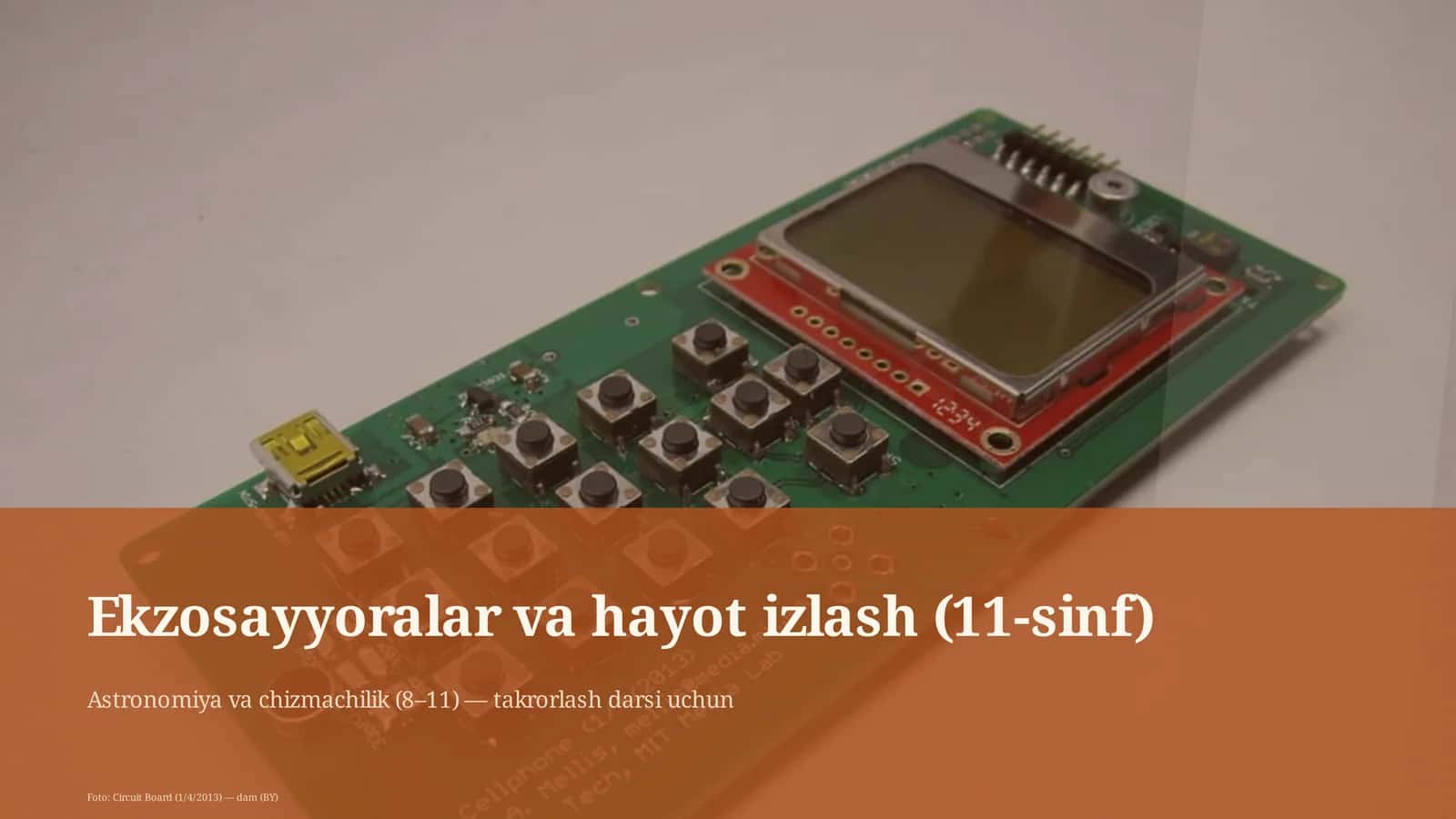 Ekzosayyoralar va hayot izlash (11-sinf)