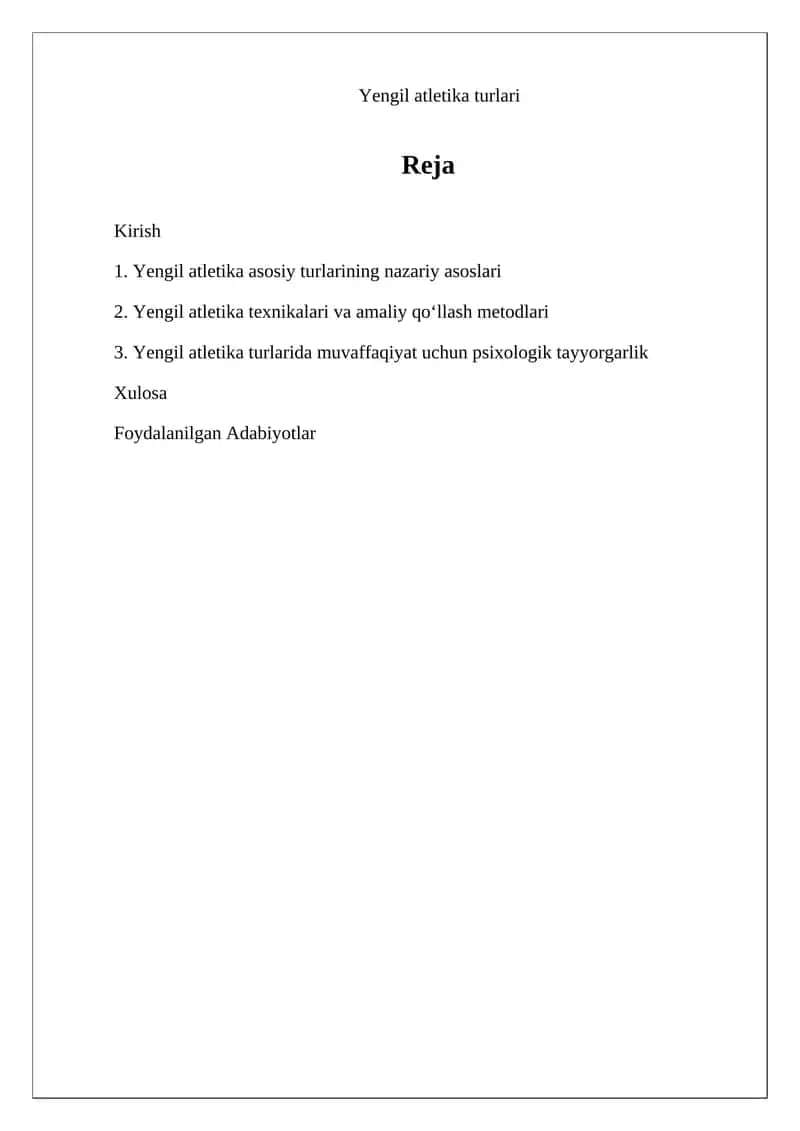 Yengil atletika turlari