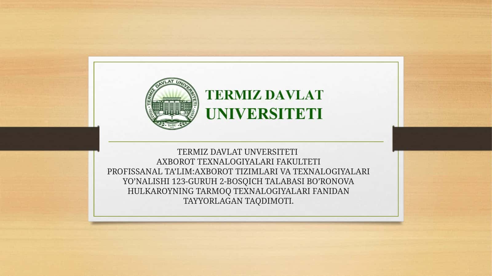 Tarmoq arxitekturalari