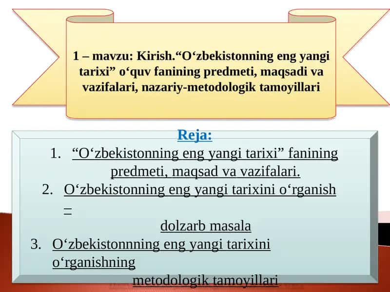 O‘zbekistonning eng yangi tarixi