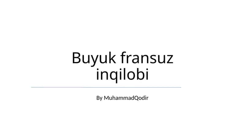 Buyuk fransuz inqilobi