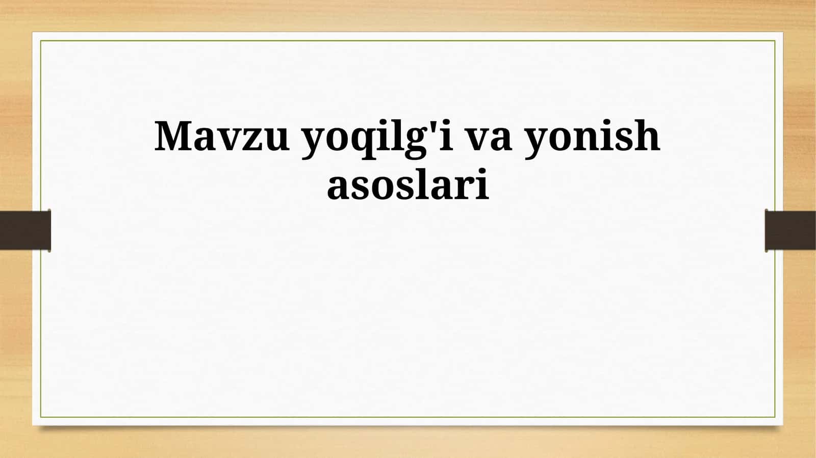 yoqilg'i va yonish asoslari