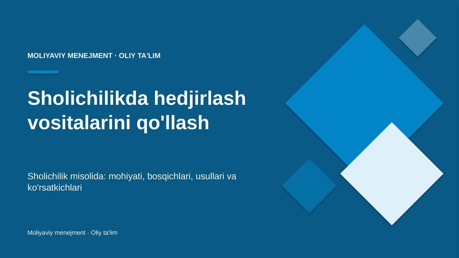 sholichilikda hedjirlash vositalarini qo'llash 3106