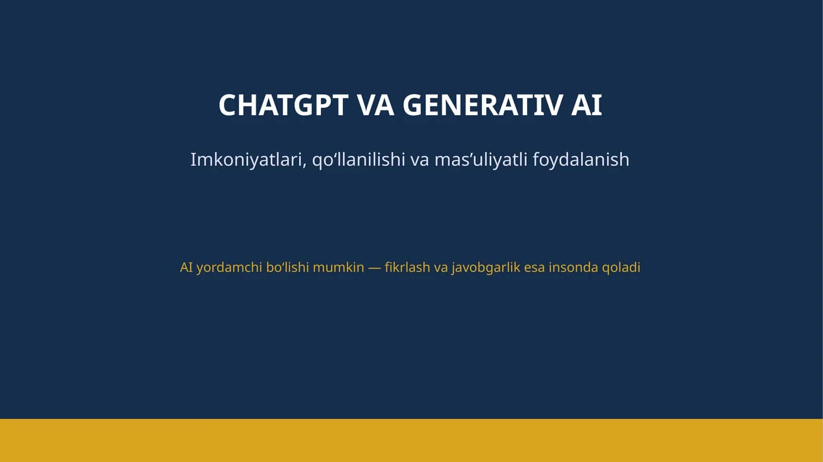 Generativ sun’iy intellekt