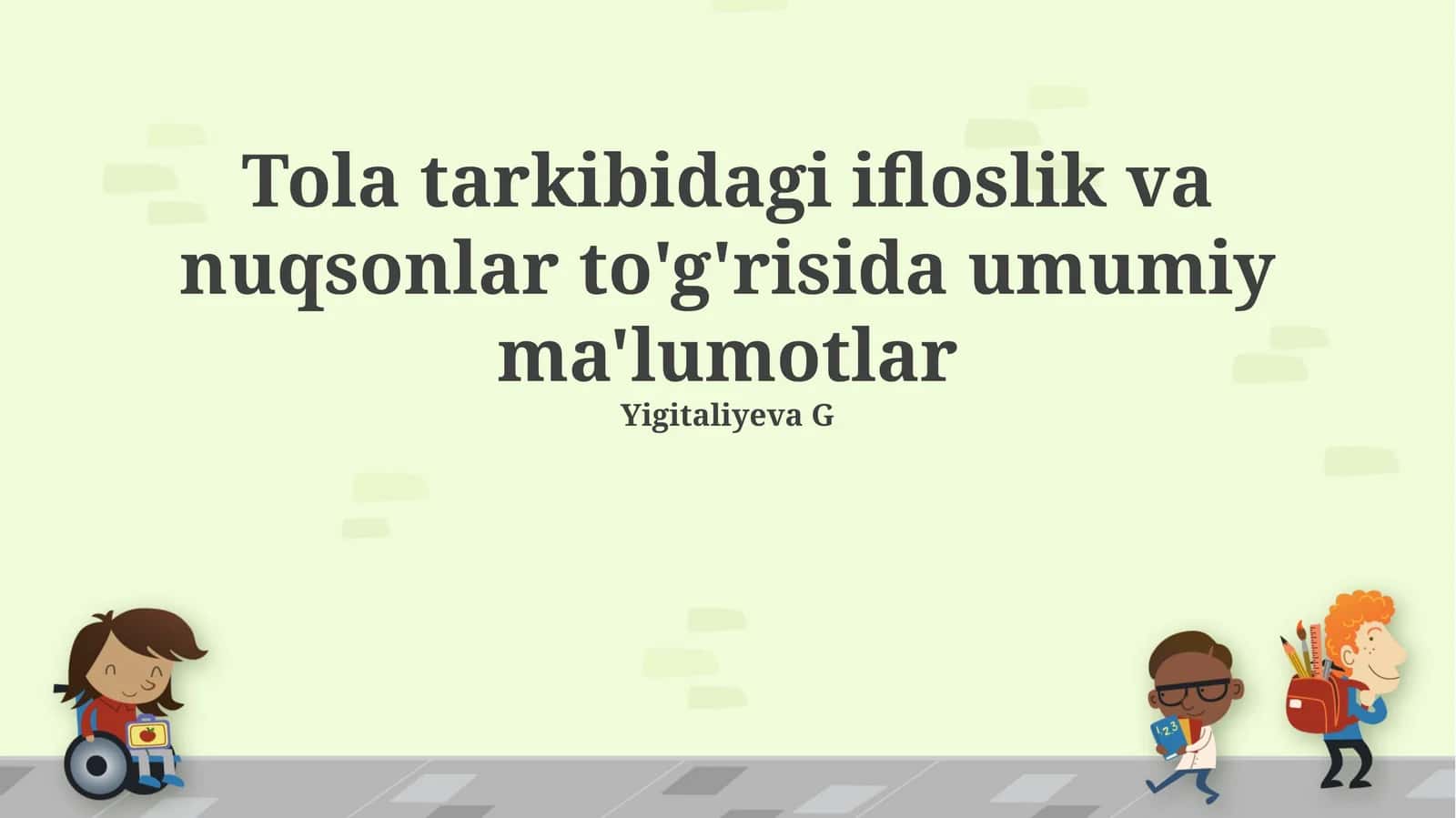 Matolardagi nuqsonlarni aniqlash usullari