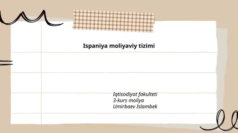 Ispaniya moliyaviy tizimi