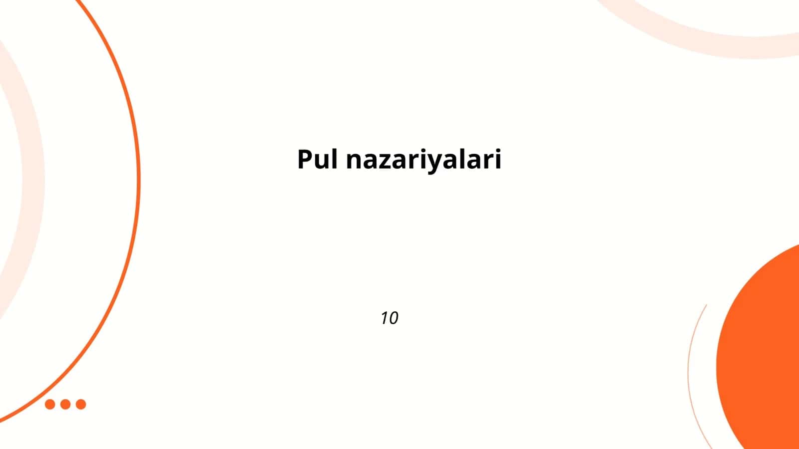 Pul nazariyalari
