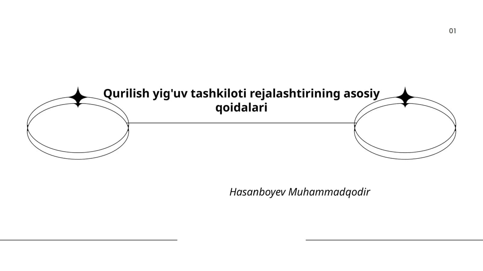 Qurilish yig'uv tashkiloti rejalashtirining asosiy qoidalari