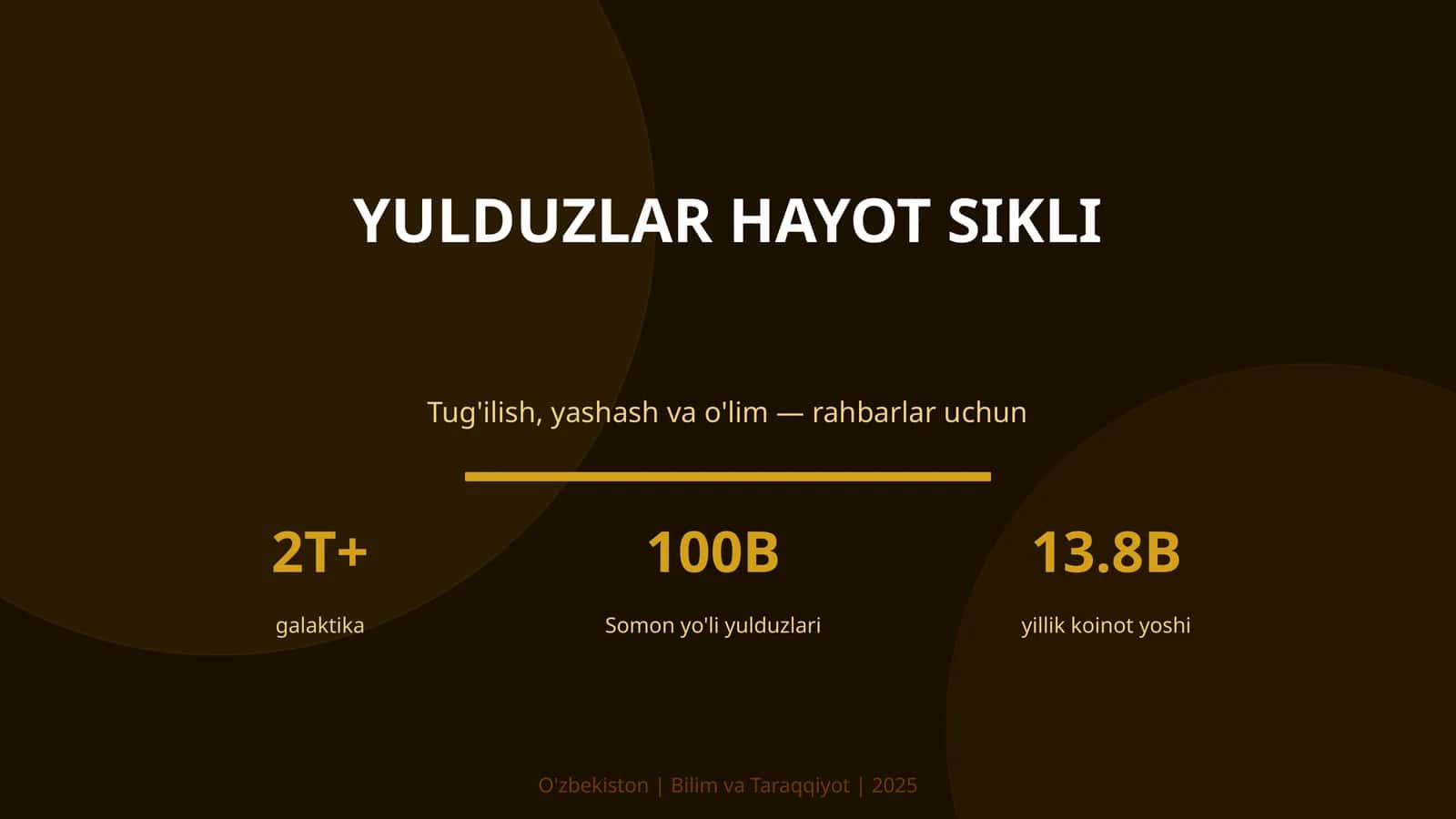 Yulduzlar hayot sikli