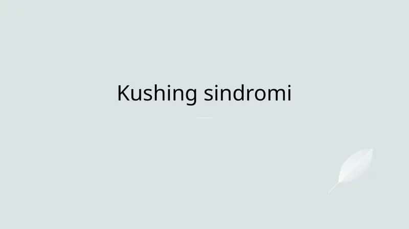 Kushing sindromi