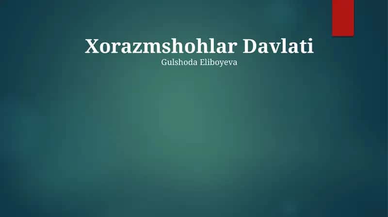 Xorazmshohlar Davlati
