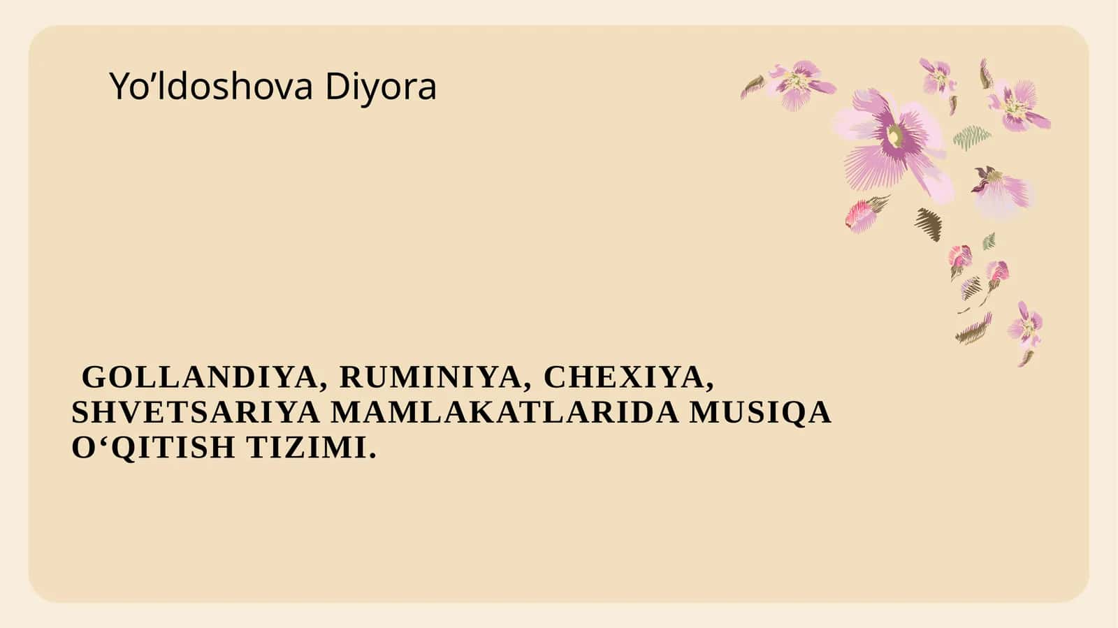 Gollandiya Musiqa Ta’lim