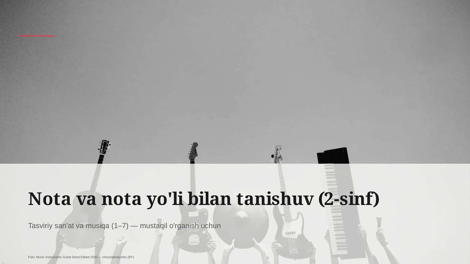 Nota va nota yo'li bilan tanishuv (2-sinf)