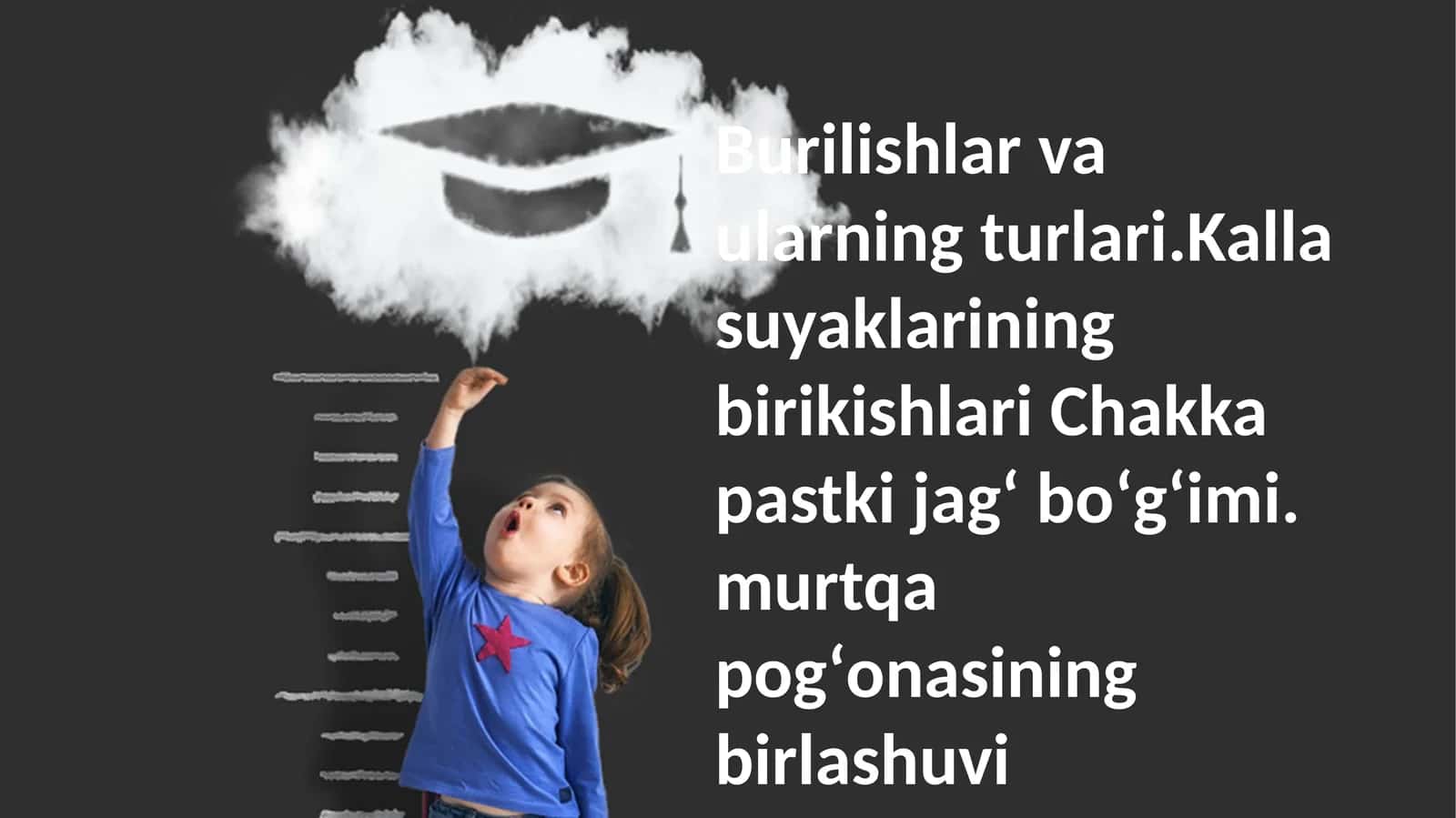 Burilishlar va ularning turlari. Kalla suyaklarining birikishlari Chakkapastki jagʻ boʻgʻimi. murt qapogʻonasining birlashuvi