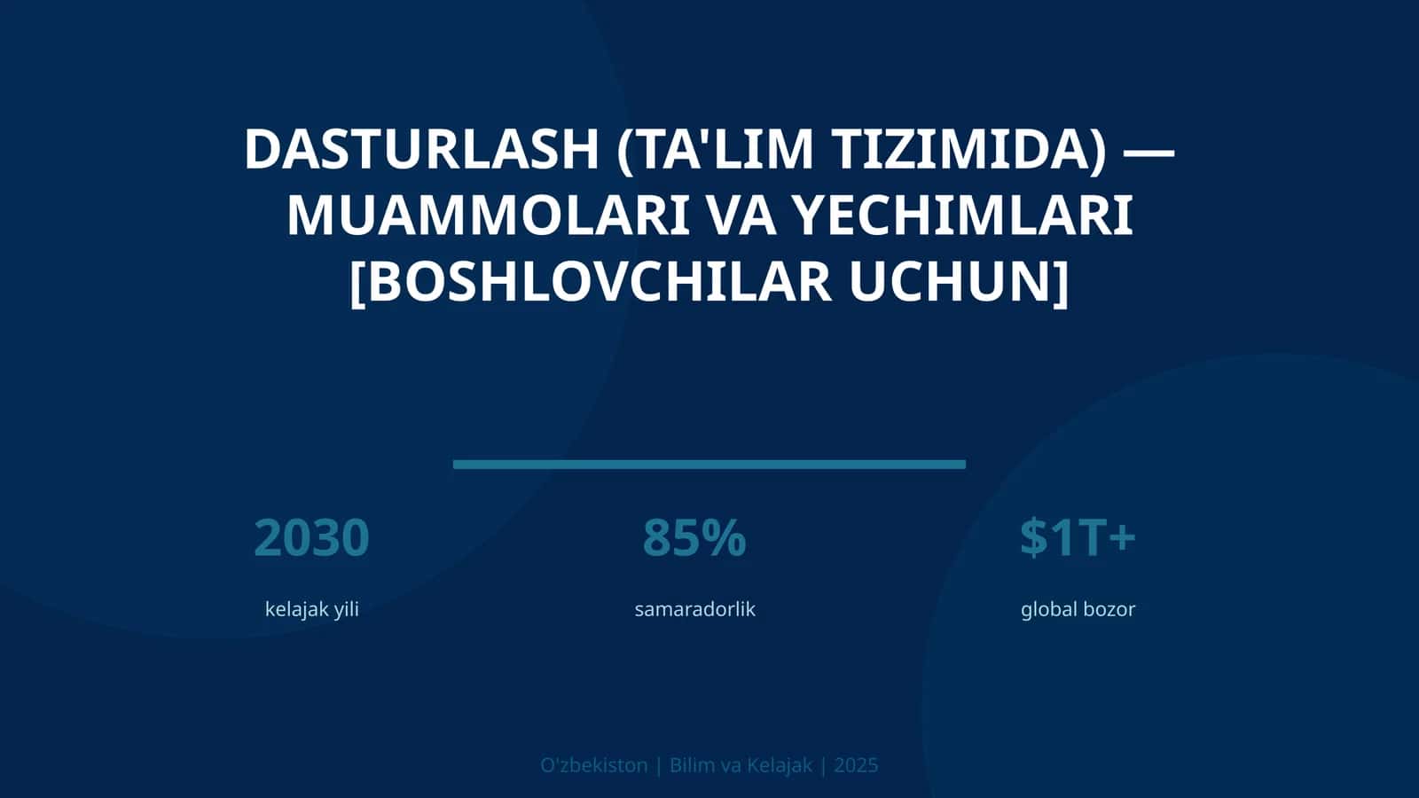 Dasturlash (ta'lim tizimida) — muammolari va yechimlari [boshlovchilar uchun]