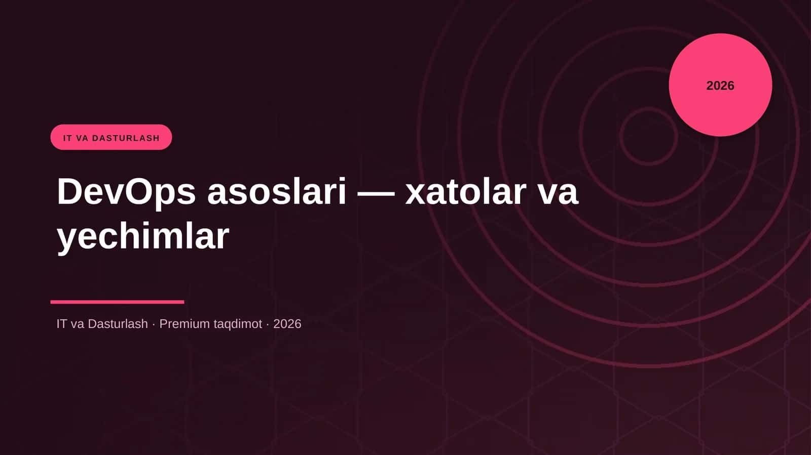 DevOps asoslari — xatolar va yechimlar