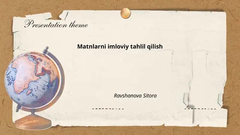 Matnlarni imloviy tahlil qilish