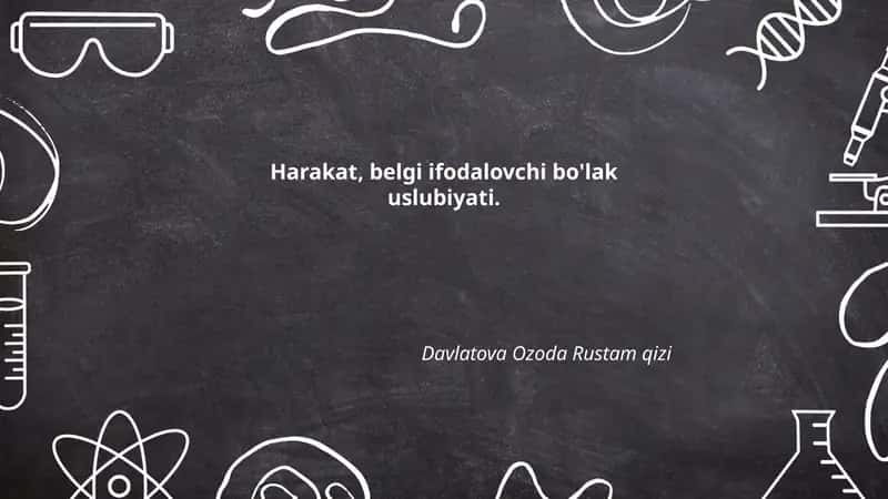 Harakat va belgi ifodalovchi bo'lak uslubiyati