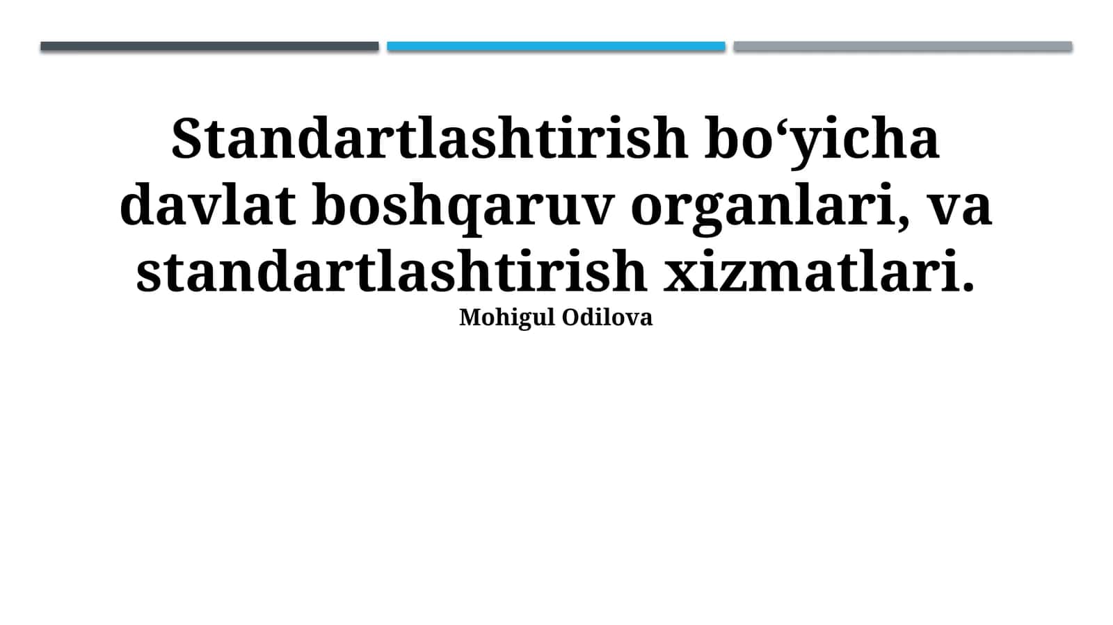 Standartlashtirish xizmatlari