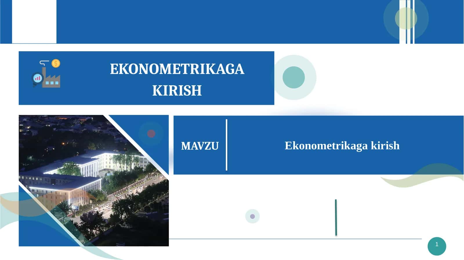 EKONOMETRIKAGA KIRISH