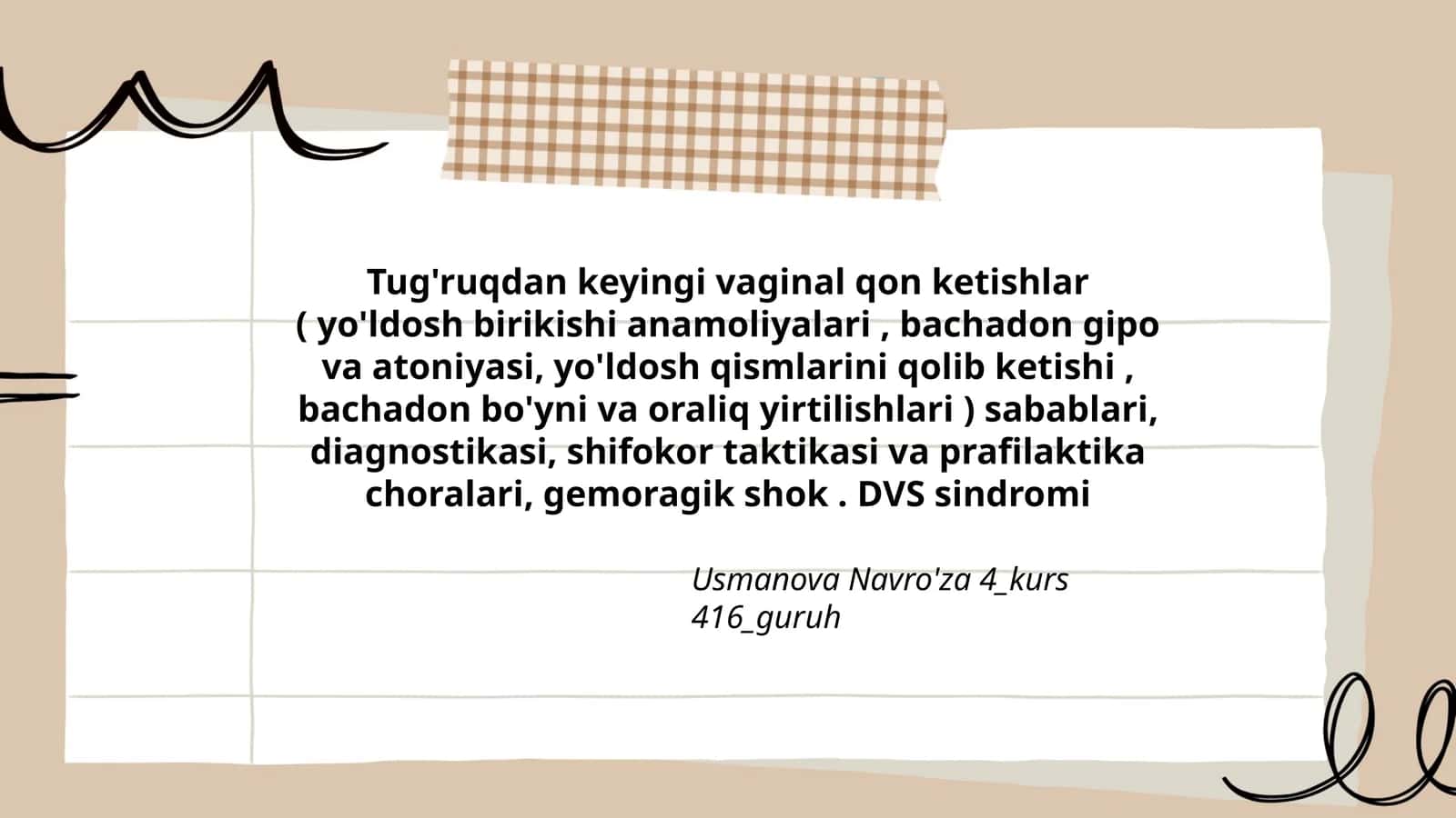 Tug'ruqdan keyingi vaginal qon ketishlar