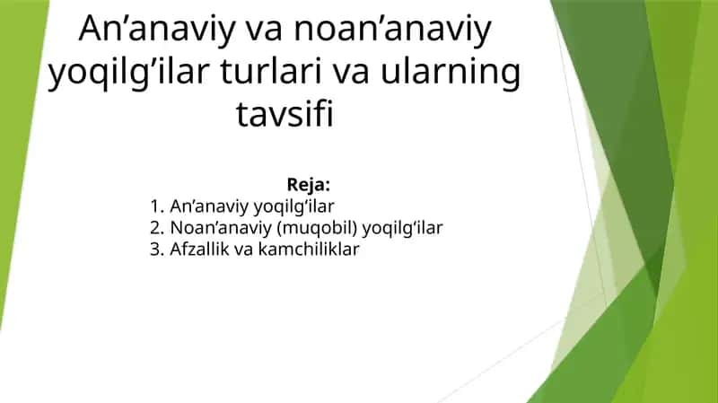 Yoqilg‘i Tushunchasi