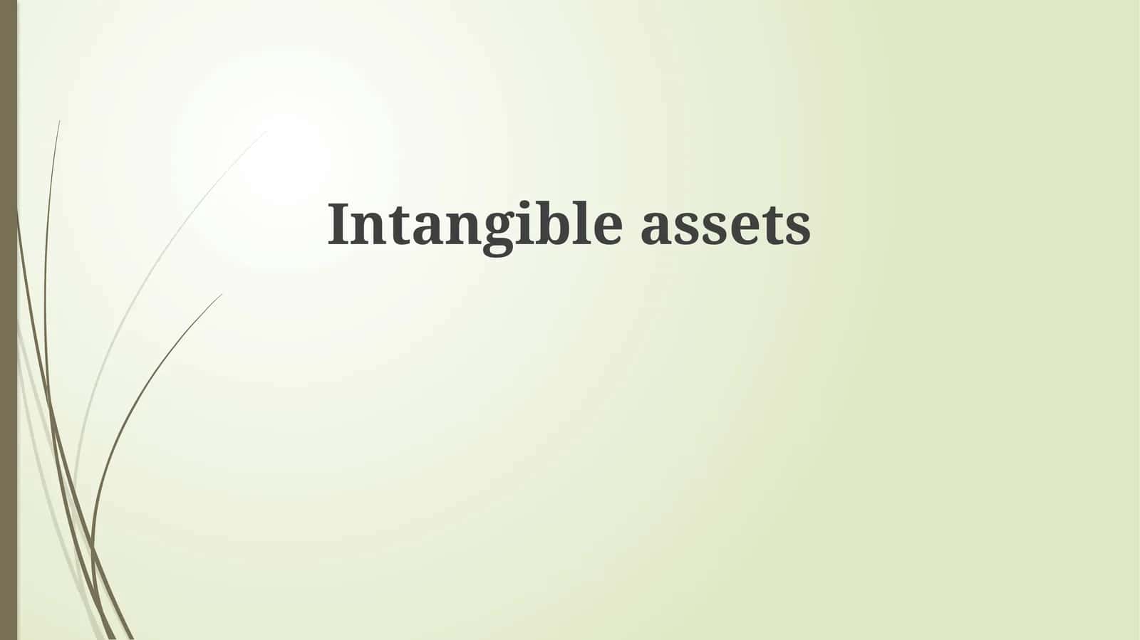 Intangible assets