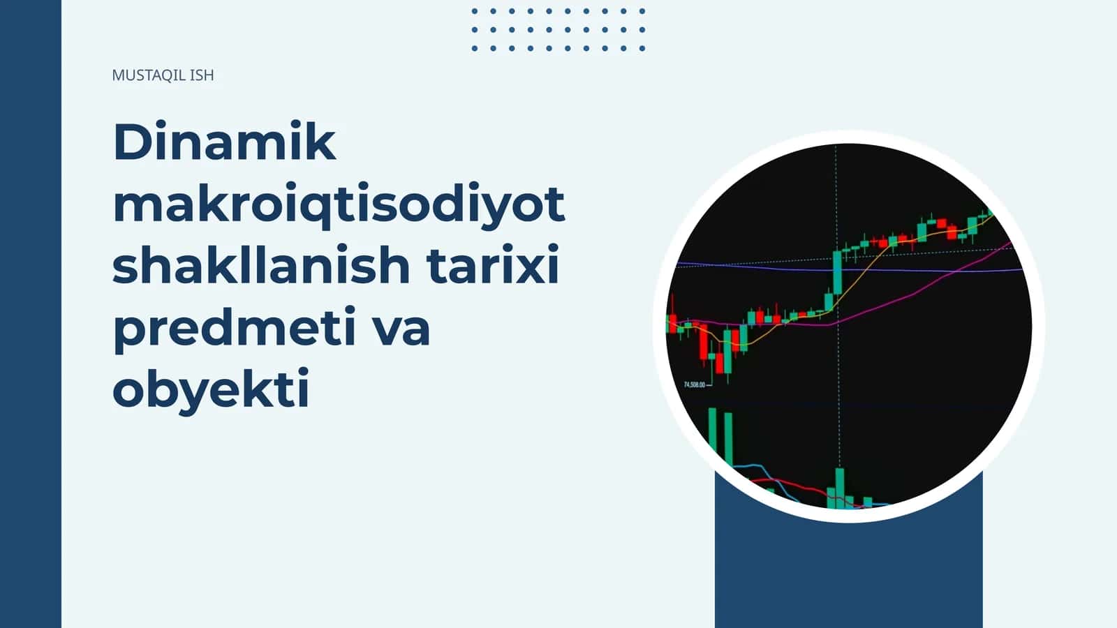 Dinamik makroiqtisodiyot shakllanish tarixi predmeti va obyekti