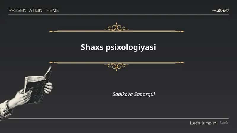 Shaxs psixologiyasi