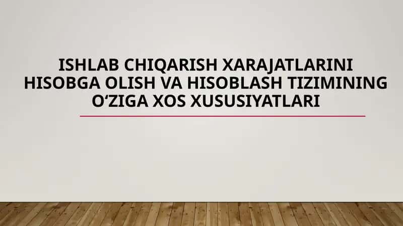 Ishlab chiqarish xarajatlari