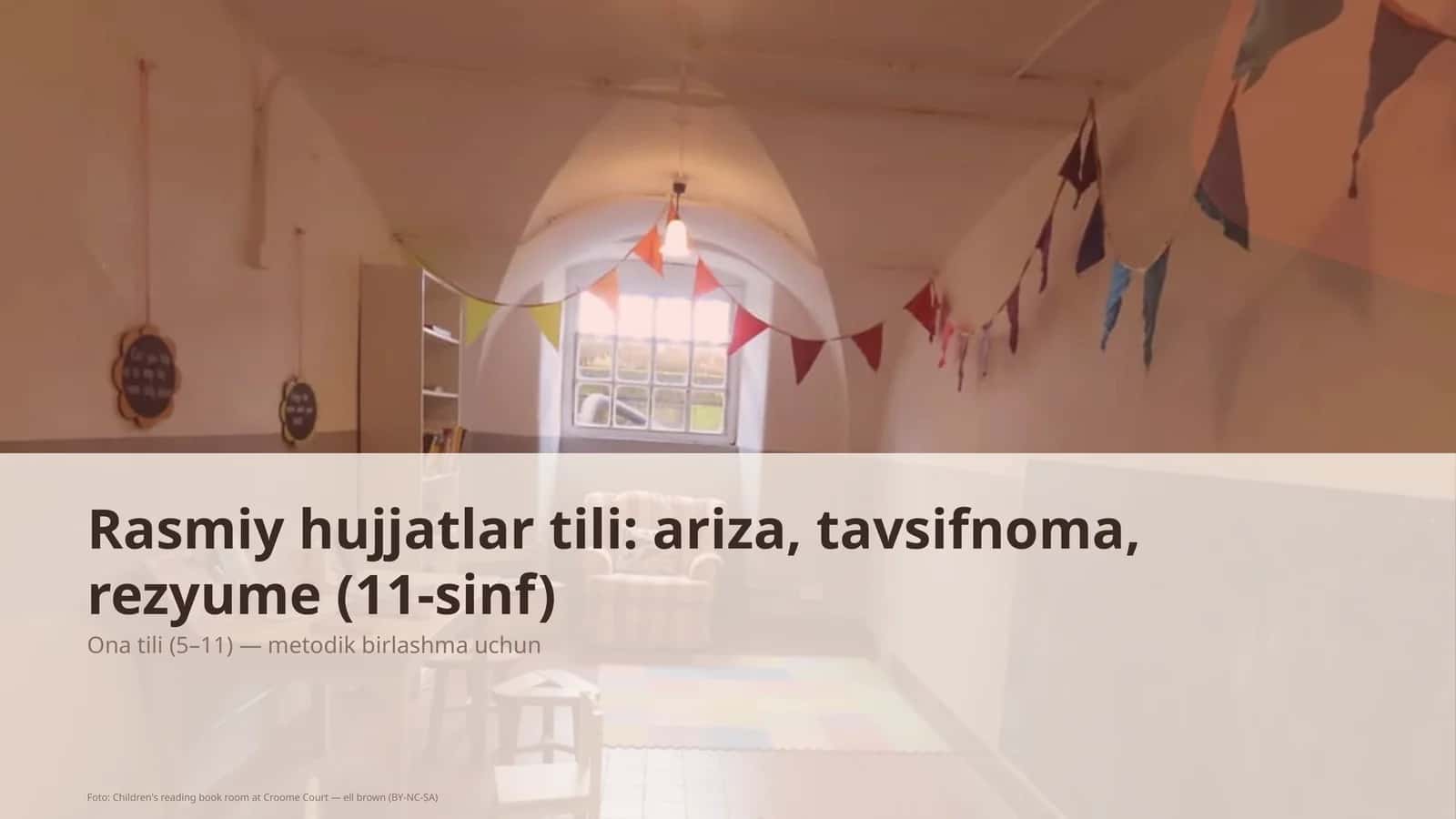 Ona tili (5–11) — metodik birlashma uchun