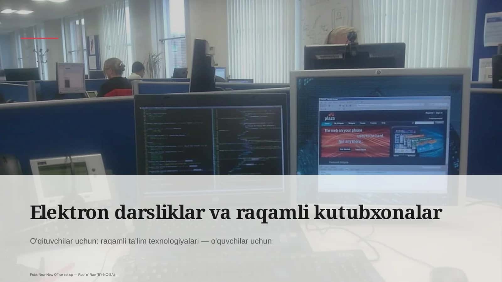 Elektron darsliklar va raqamli kutubxonalar