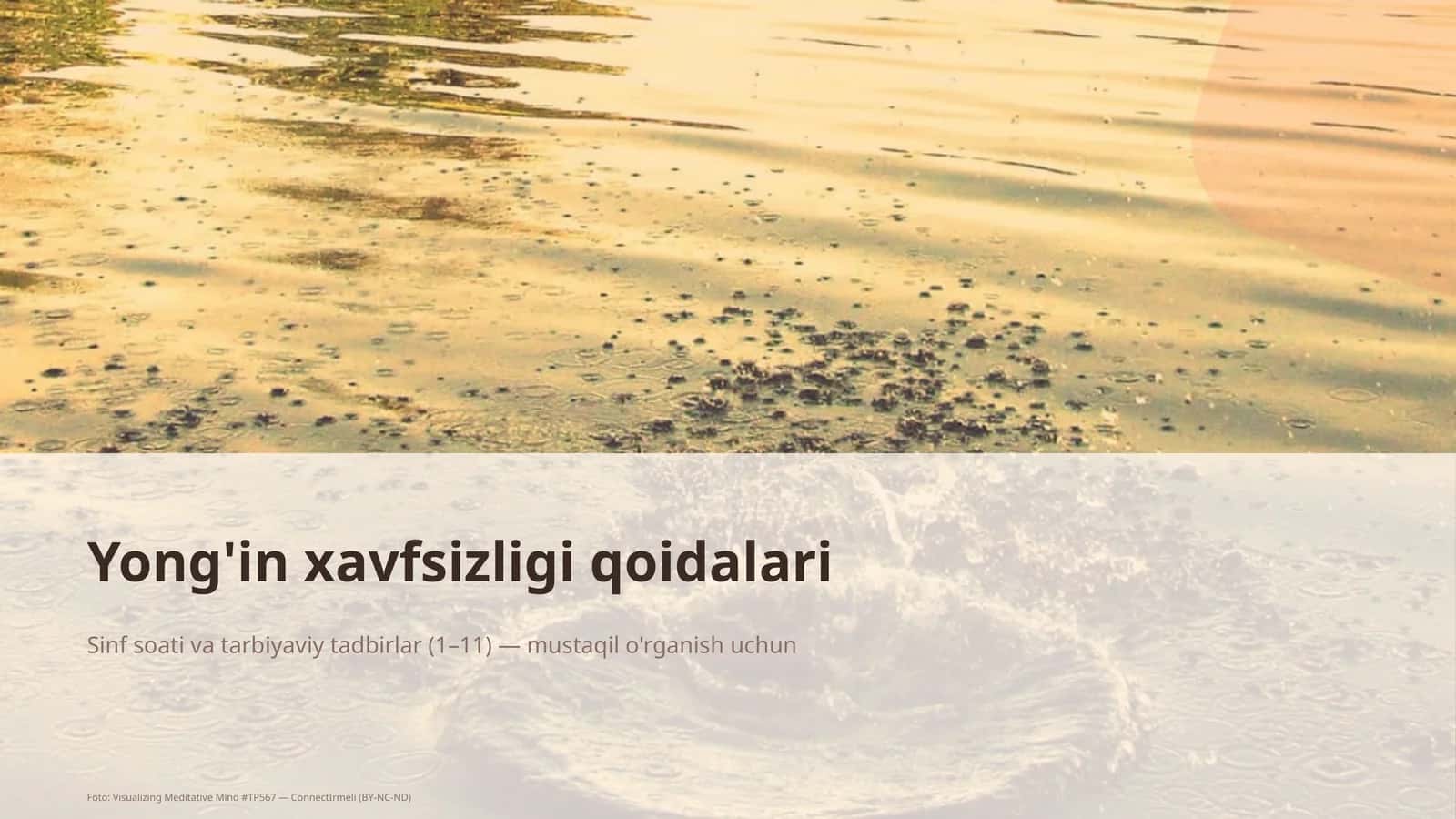 Yong'in xavfsizligi qoidalari