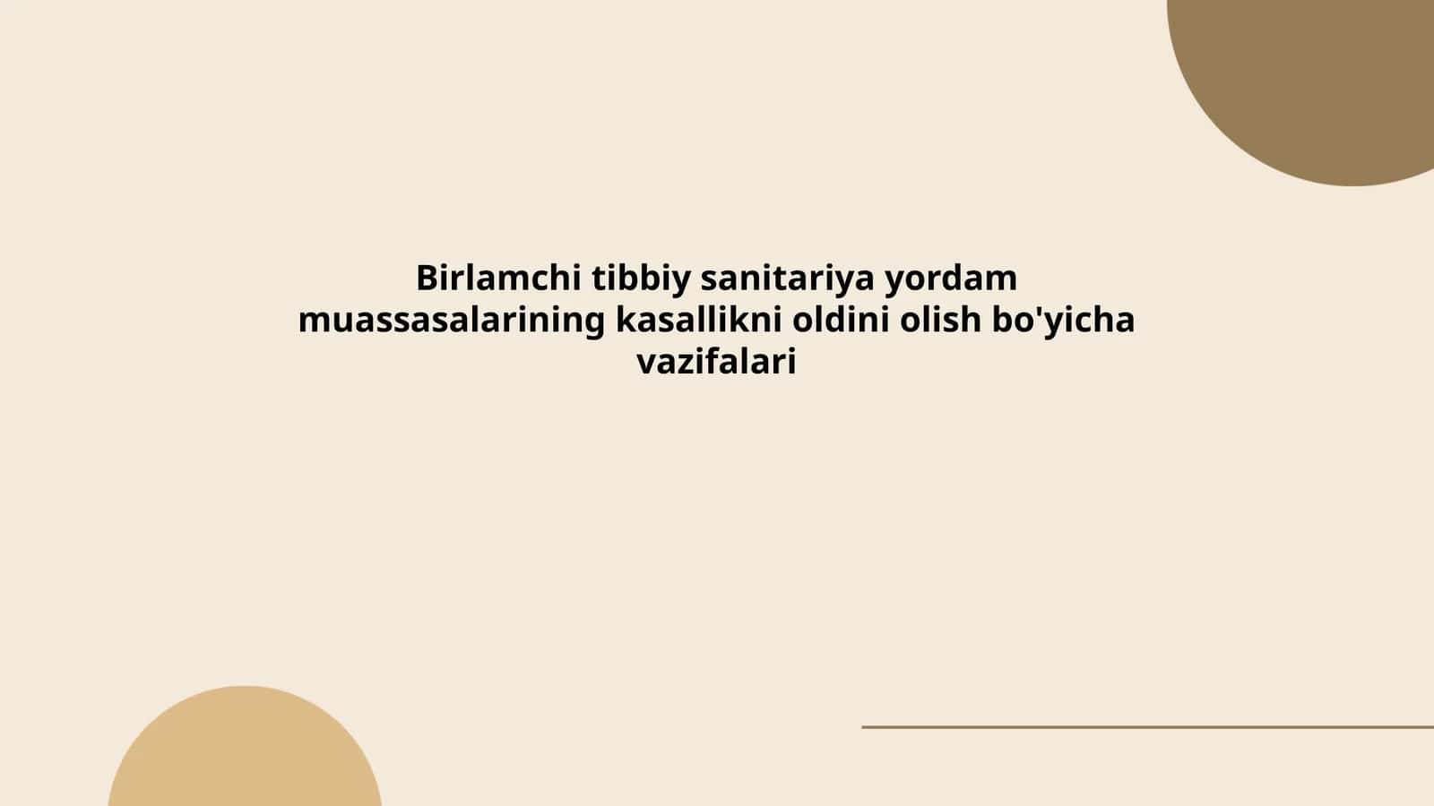 Profilaktika dasturlarini ishlab chiqish