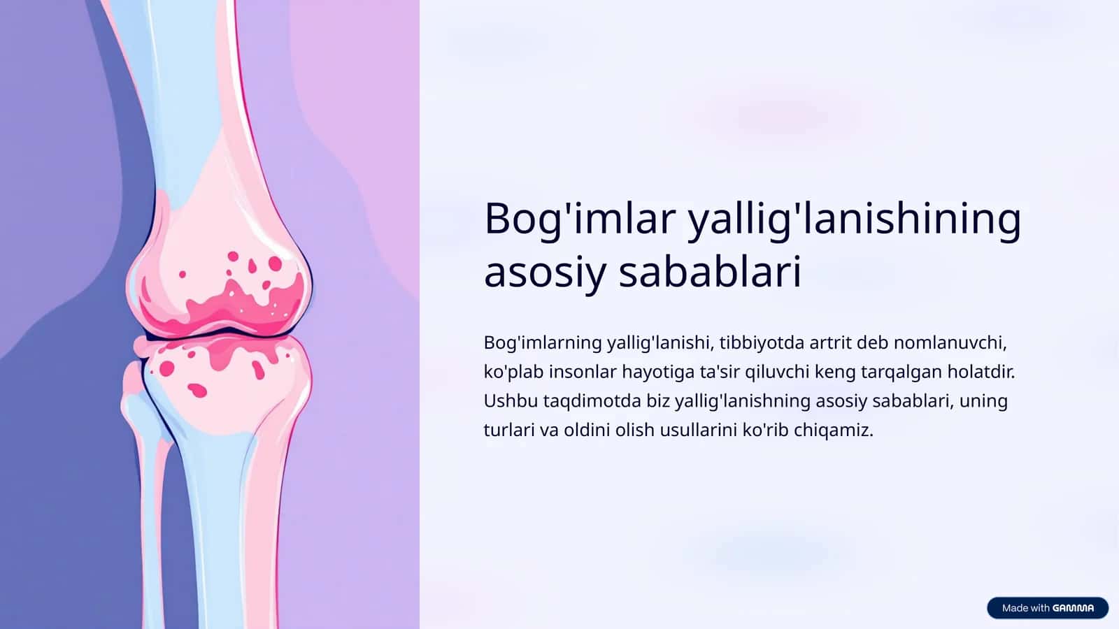 Bog'imlar yallig'lanishining asosiy sabablari