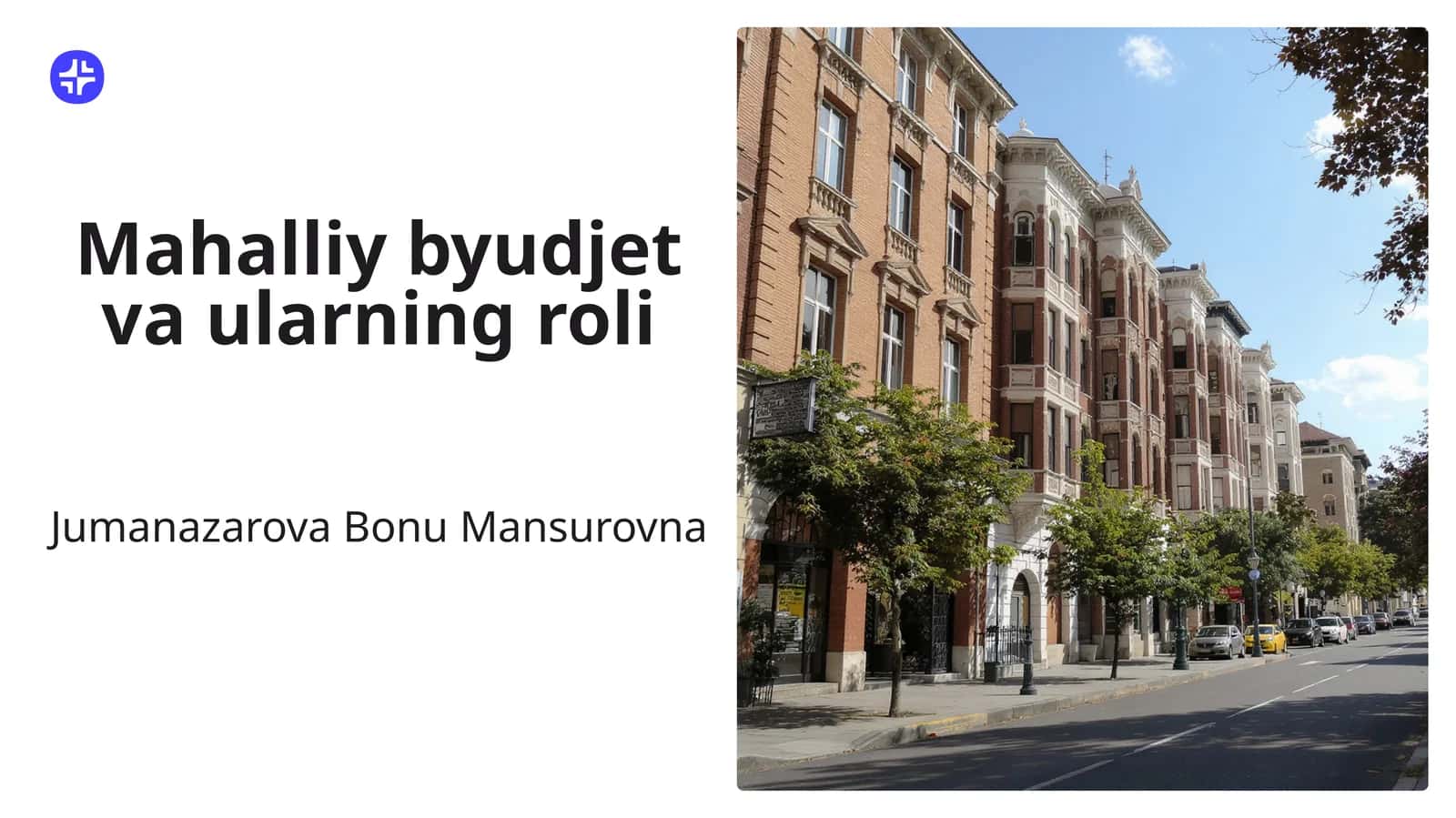 Mahalliy byudjet va ularning roli