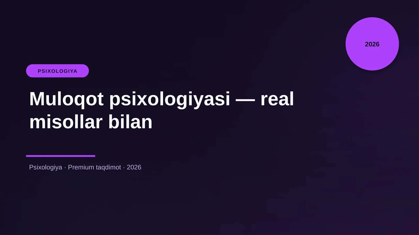Muloqot psixologiyasi — real misollar bilan
