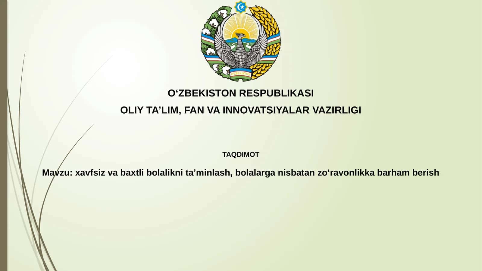 Bolalar Tarbiyasi