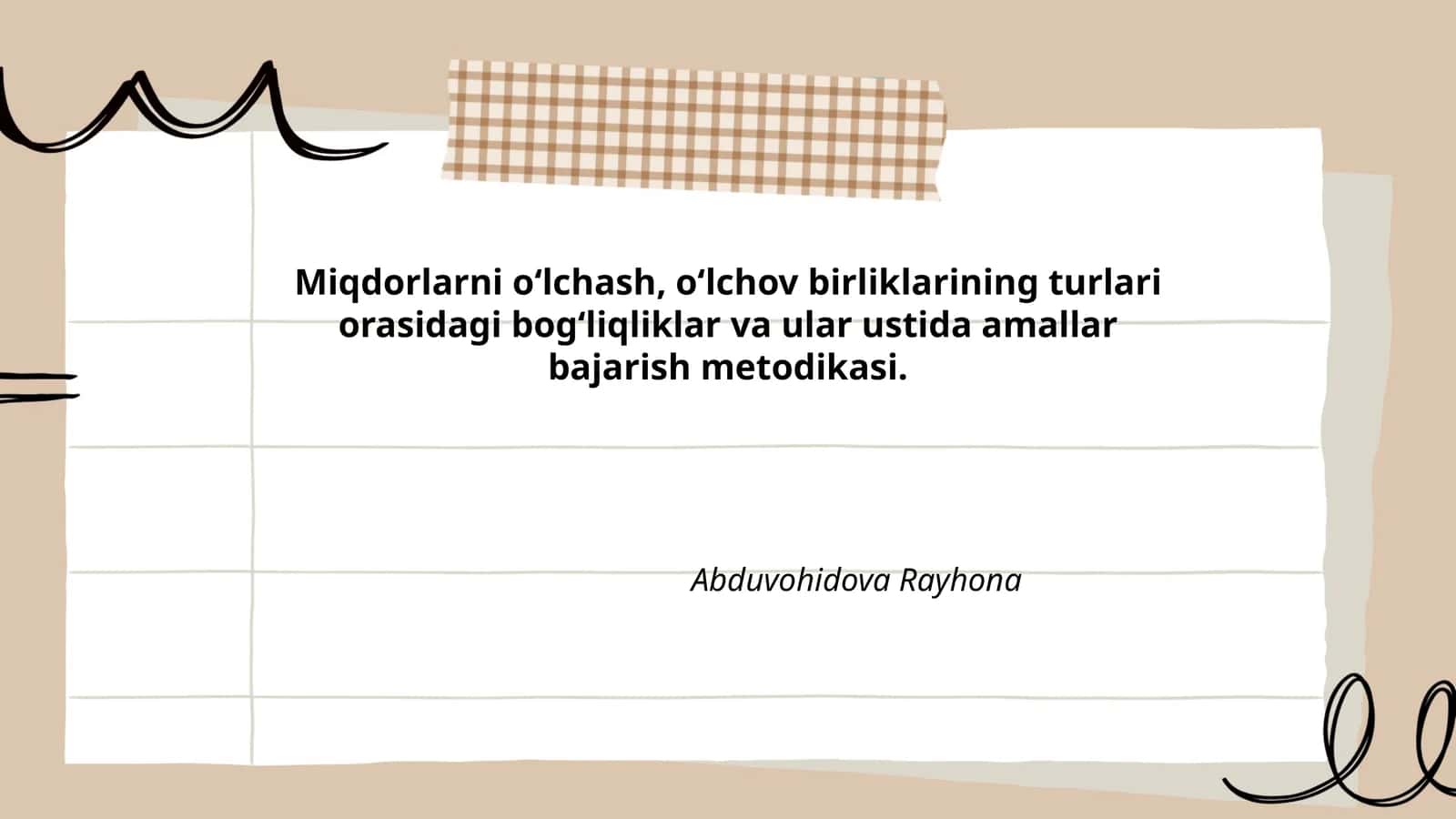 Miqdorlarni oʻlchash, oʻlchov birliklarining turlari