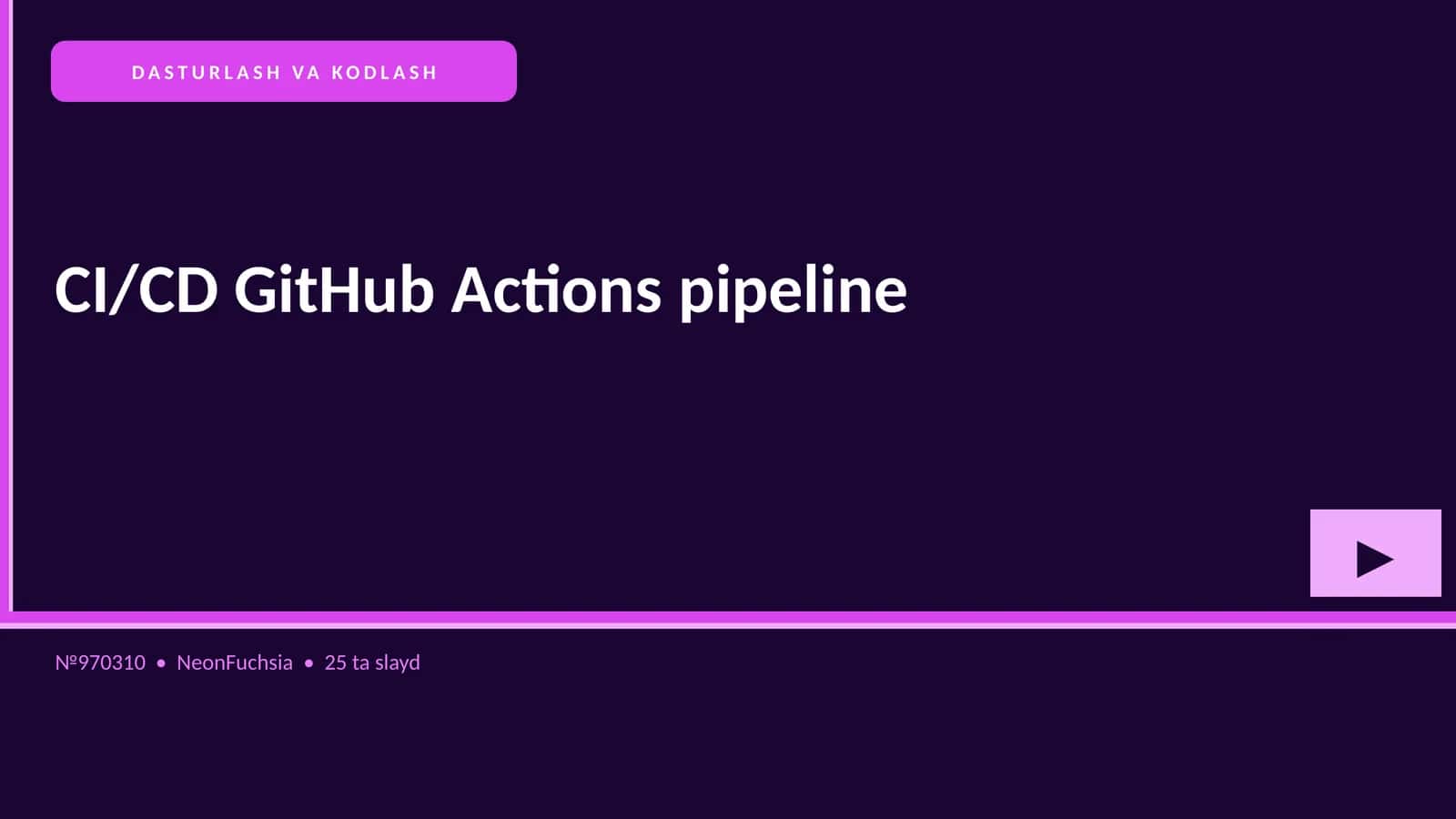 CI/CD GitHub Actions pipeline