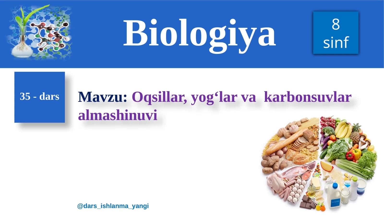 Oqsillar, yog‘lar va  karbonsuvlar almashinuvi