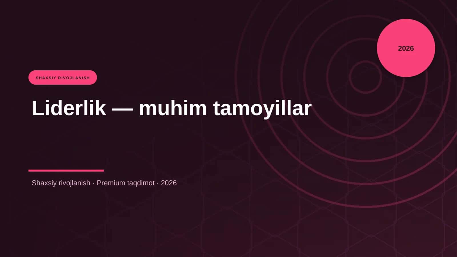Liderlik — muhim tamoyillar