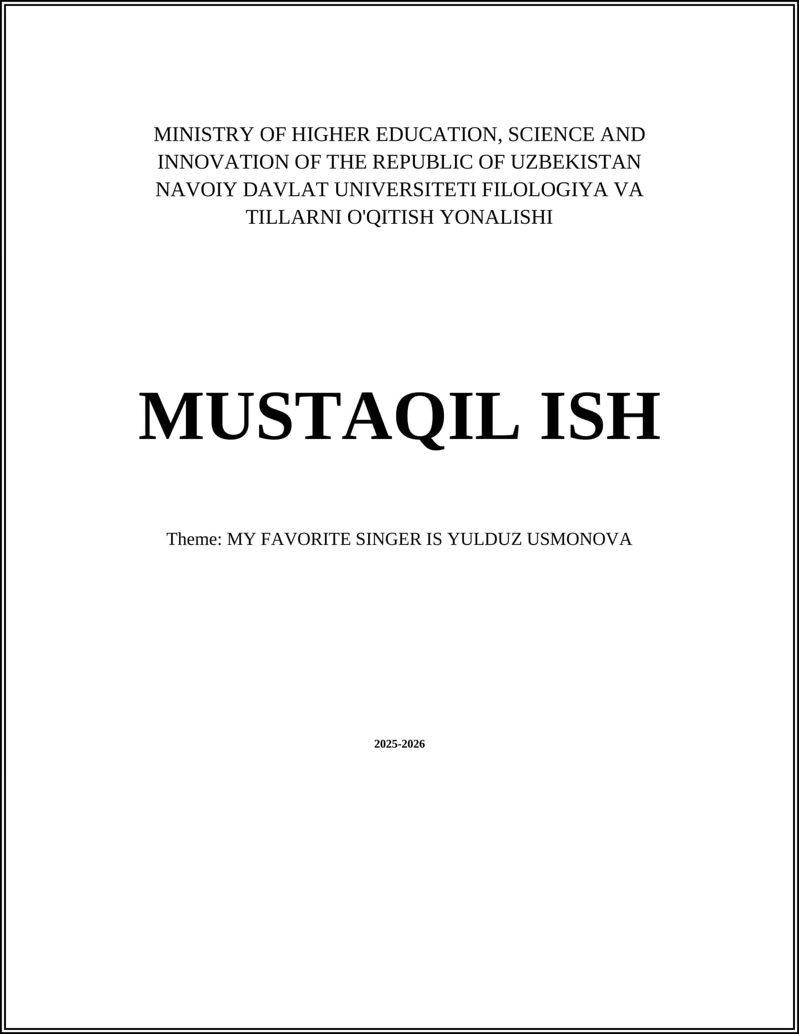 Yulduz Usmonova's Biography