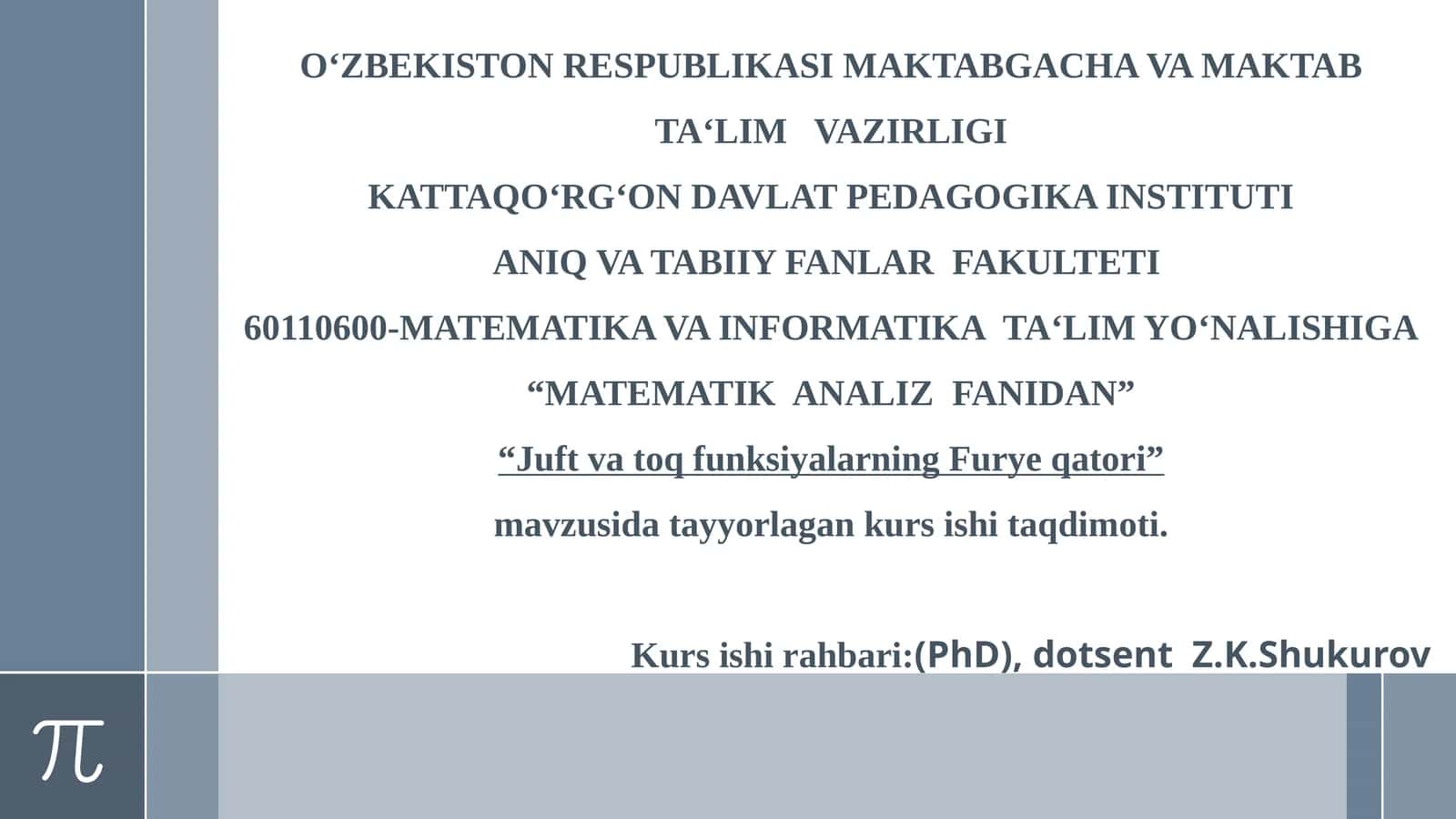Juftvatoqfunksiyalarning Furyeqatori