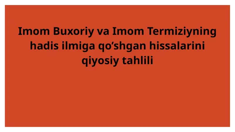 Imom Buxoriy